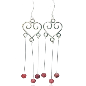 Heart Chandelier Earrings