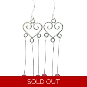 Heart Chandelier Earrings