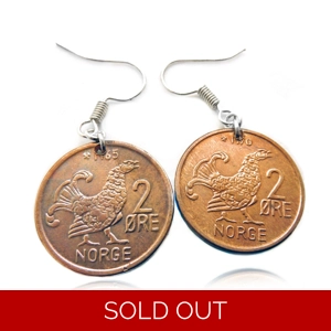 Hen Øre Coin Earrings