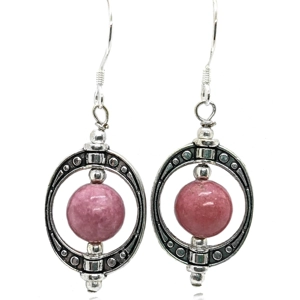 Thulite Hoop Earrings