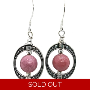 Thulite Hoop Earrings