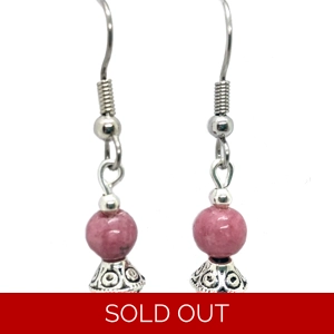 Thulite Saucer Drop Earrings