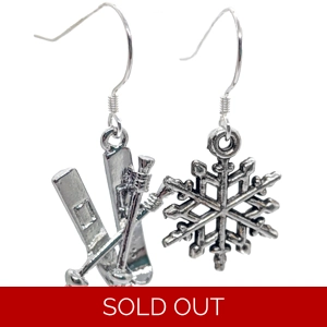 Ski & Snowflake Earrings