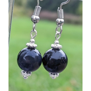 Simple Black Earrings