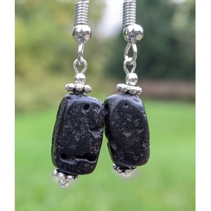Tektite Meteorite Earrings