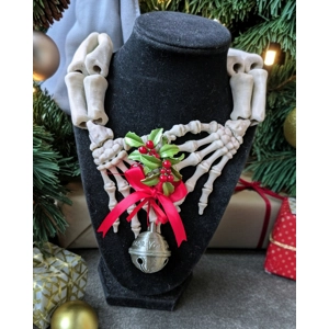 Holiday Holly Bones Necklace