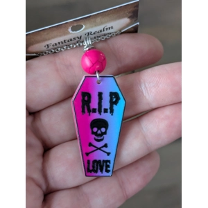 RIP Love Coffin necklace