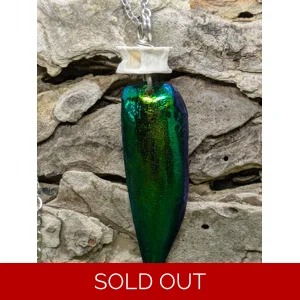 Jewel Beetle Wing Necklace