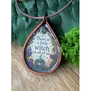 Little Witch Wooden Necklace