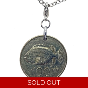 Icelandic Fish Krone Coin Necklace