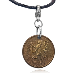 Lion Øre Coin Necklace