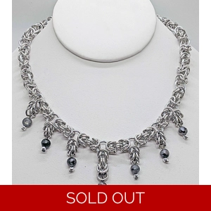 Skadi Chainmaille & Moonstone Necklace