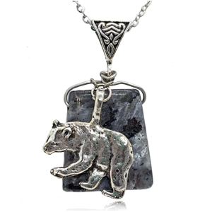 Bear & Moonstone Necklace