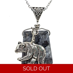 Bear & Moonstone Necklace