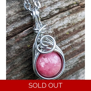 Half Herringbone Thulite Necklace