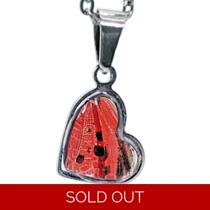 Spotted Lanternfly Tiny Heart Reversible Necklace