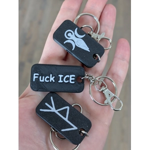 Fuck ICE safety whistle keychain