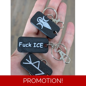Fuck ICE safety whistle keychain