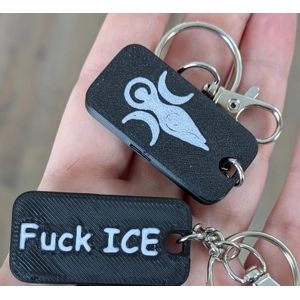 Fuck ICE Goddess safety whistle keychain - BULK