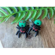 Poison Apple Spider Earrings