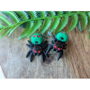 Poison Apple Spider Earrings
