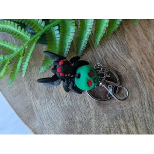 Poison Apple Spider Keychain