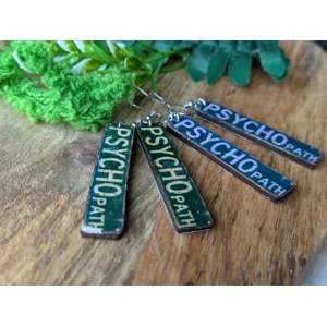 Psycho Path Sign Earrings