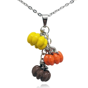 Fall Pumpkin Bunch Necklace