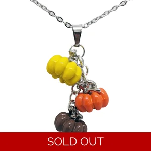 Fall Pumpkin Bunch Necklace