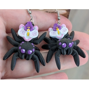 Orchid Spider earrings