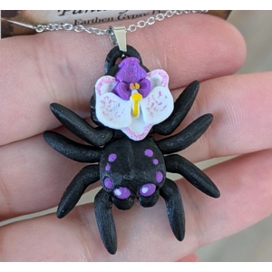 Orchid Spider necklace