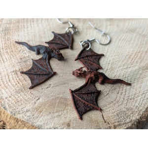 Tiny Flying Dragon Earrings