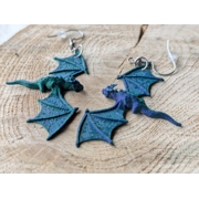 Tiny Flying Dragon Earrings
