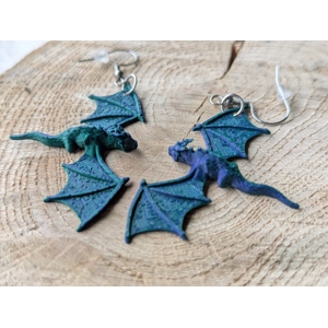 Tiny Flying Dragon Earrings