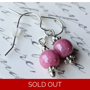 Thulite Drop Earrings