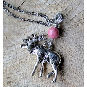 Moose & Thulite Necklace