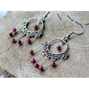 Chandelier & Thulite Earrings