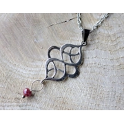 Filigree Twist Thulite Necklace