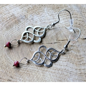 Filigree Twist Thulite Earrings