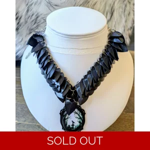 Graveyard Raven Scalemaille Necklace