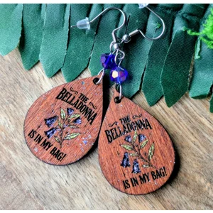 The Belladonna is in my bag! Wooden Earrings