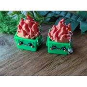 Cute Dumpster Fire Earrings