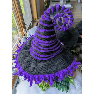 Purple Spiral Witch Hat