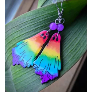 Rainbow Ghost Earrings