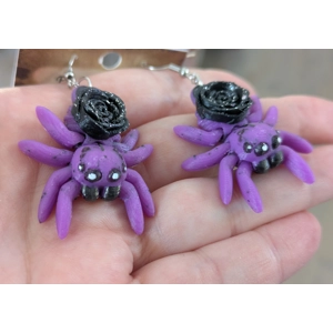 Rose Spider earrings