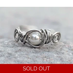 Adjustable Pearl Ring