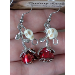 Rose & Skull earrings