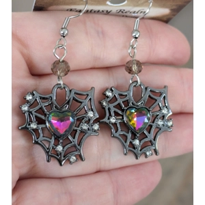 Spiderweb Heart earrings