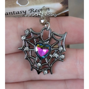 Spiderweb Heart necklace