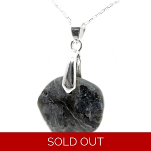 Norwegian Moonstone Wavy Disk Necklace